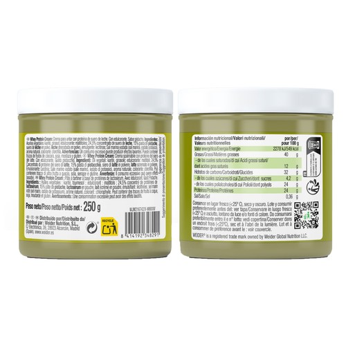 WEIDER Whey protein crema de pistacho 250 g.