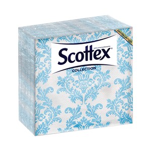Imagen de SCOTTEX Collection Servilletas de papel (2 capas) desechables de 33 x 33 cm., con estampado 50 uds.