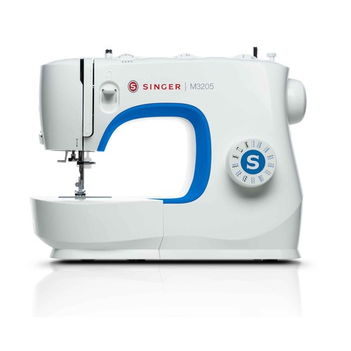 Máquina de coser SINGER M3205, 23 puntadas, ojalador 4 tiempos, brazo libre, luz led.