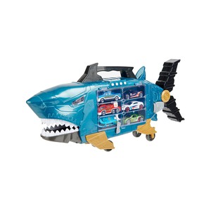 Imagen de Juguete tiburón contenedor con luces y sonido, incluye 6 coches, +3 años ONE TO FUN ALCAMPO.
