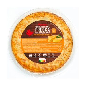 Imagen de AUCHAN Tortilla fresca de patatas, sin cebolla y elaborada sin gluten 600 g. Producto Alcampo