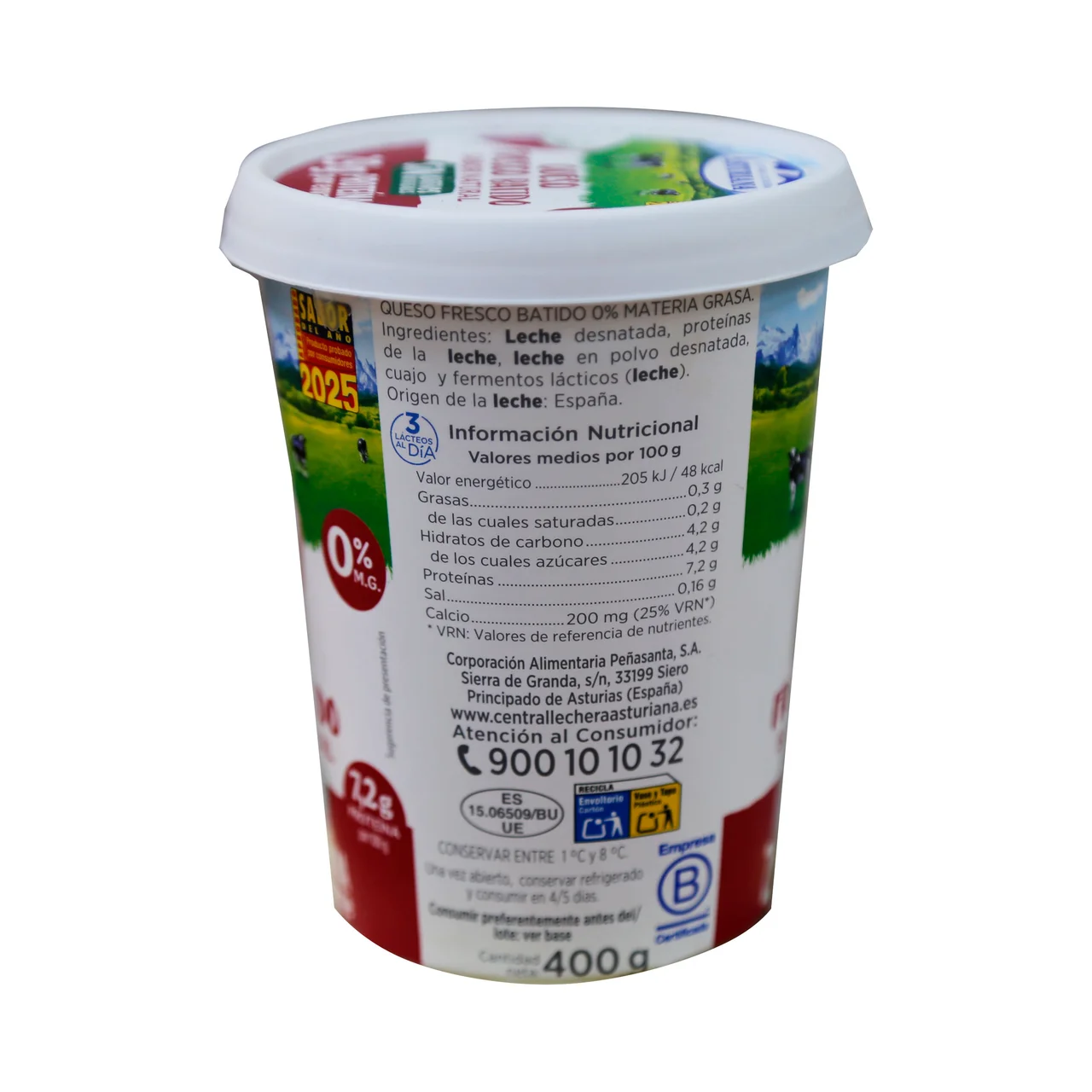 Queso fresco batido 0% 400g