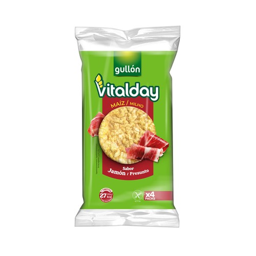 VITALDAY Tortitas de maíz con jamón 103 g.