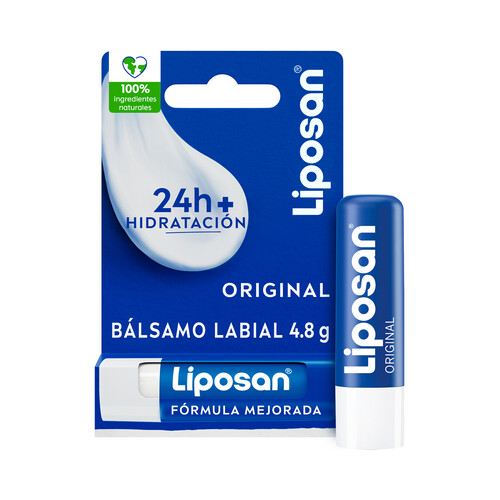 LIPOSAN Original Protector (bálsamo) labial hidratante, con ingredientes 100% naturales.