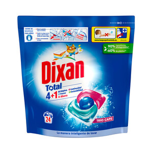 DIXAN Detergente para ropa en cápsulas Trío Caps (limpieza, luminosidad, frescor) DIXAN 23 uds.