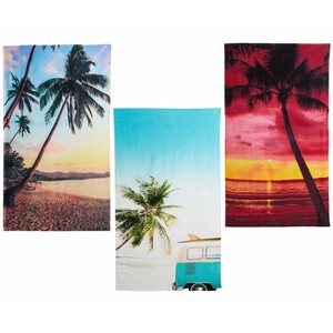 Toalla de playa velour, 90x160cm, 100% Algodón, 350g/m², ACTUEL. diferentes modelos, 1 unidad.
