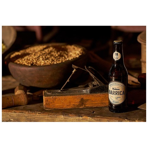 MAHOU BARRICA Cerveza rubia Premium de barrica matices de madera 33 cl