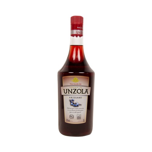 Pacharan artesano, elaborado con una selección de endrinas DOMINIO DE UNZOLA botella de 1 l.