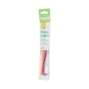 PRODUCTO ECONÓMICO ALCAMPO Cepillos de dientes suaves 2 uds.