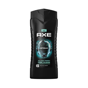 AXE Apolo Gel para ducha o baño 3 en 1 (cuerpo, cara y cabello) con refrecante fragancia a sabia y madera de Cedro 400 ml.