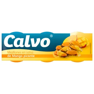 CALVO Mejillones con salsa da mango 3X40g