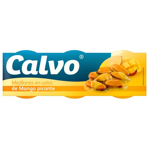 CALVO Mejillones con salsa da mango 3X40g