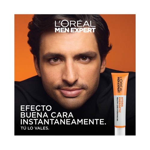 L´ORÉAL PARIS Men expert hydra energetic Gel facial con color, hidratante y efecto buena cara 40 ml.