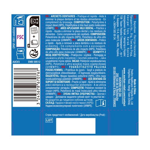PRODUCTO ALCAMPO Arco aplicador de hilo dental 18 uds.