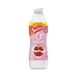 SVELTESSE Yogur líquido desnatado de granada con 0% azúcares añadidos 900 ml.