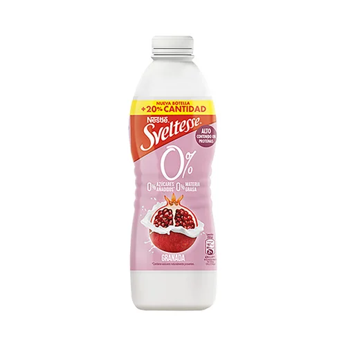 0% de Neslté Yogur líquido desnatado, sabor piña y coco 900 ml.