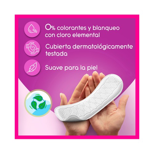 CAREFREE Plus long Salvaslips (protegeslips) extra-largos con fresca fragancia 40 uds.