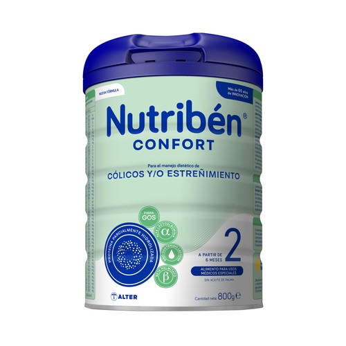 NUTRIBÉN Confort 2 Leche (2) de continuación a partir de 6 meses 800 g.
