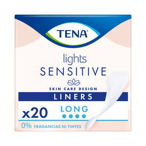 TENA Compresas incontinencia extra largo, para pérdidas de orina moderads a severas TENA Ligths sensitive 20 uds.