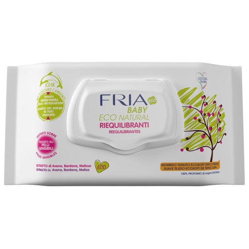 FRIA Baby eco natural Toallitas húmedas para bebé reequilibrantes 72 uds.