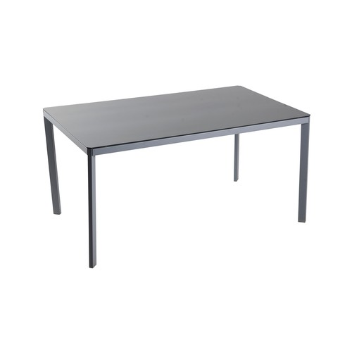 Mesa acero con cristal 150x90cm, GARDENSTAR.