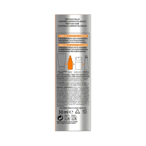 L´ORÉAL PARIS Men expert hydra energetic Sérum anti-fatiga con vitamina C 30 ml.