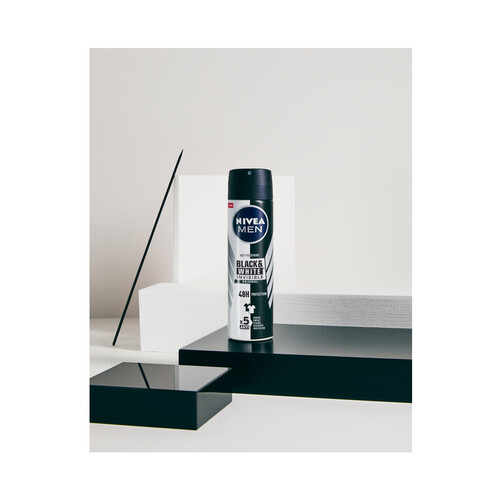 NIVEA Desodorante spray para hombre con fórmula de secado rápido NIVEA Men original black & white 250 ml.