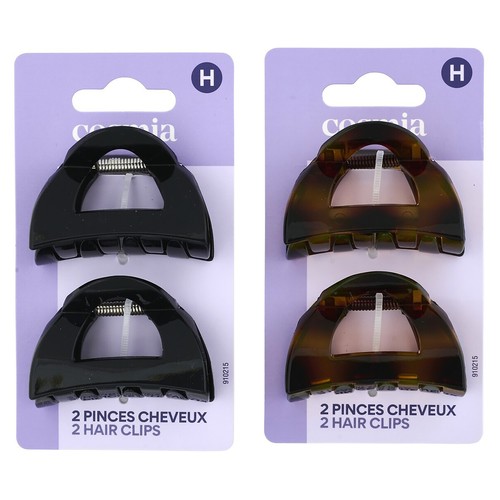 COSMIA Pinza de tamaño grnade para cabello 2 uds.