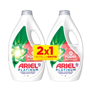Imagen de ARIEL Detergente líquido quitamanchas platinum extra poder 60 ds por 2 botellas