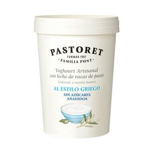 Imagen de PASTORET Yogur natural estilo griego elaborado con leche de vacas de pasto 500 g.