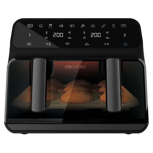 Freidora de aire 9L, 2200W, CECOTEC Cecofry Advance 9000 Window. 