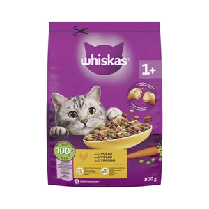 WHISKAS Alimento seco de gato adulto pollo 800gr