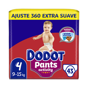 Imagen de DODOT Pants activity Pants (braguitas) de aprendizaje talla 4 (9-15 kg) 43 uds.