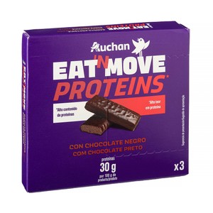 PRODUCTO ALCAMPO Barritas proteicas con chocolate negro 3 uds. x 40 g.