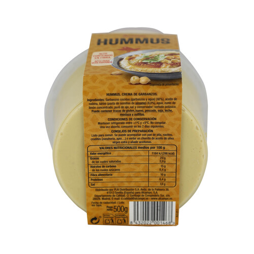 PRODUCTO ALCAMPO Hummus receta clásica PRODUCTO ALCAMPO 500 g