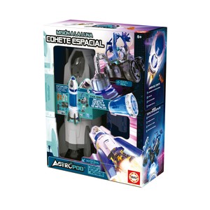 Imagen de EDUCA Cohete espacial construye y juega con luces y sonido, vehículo lunar y detector de metales real