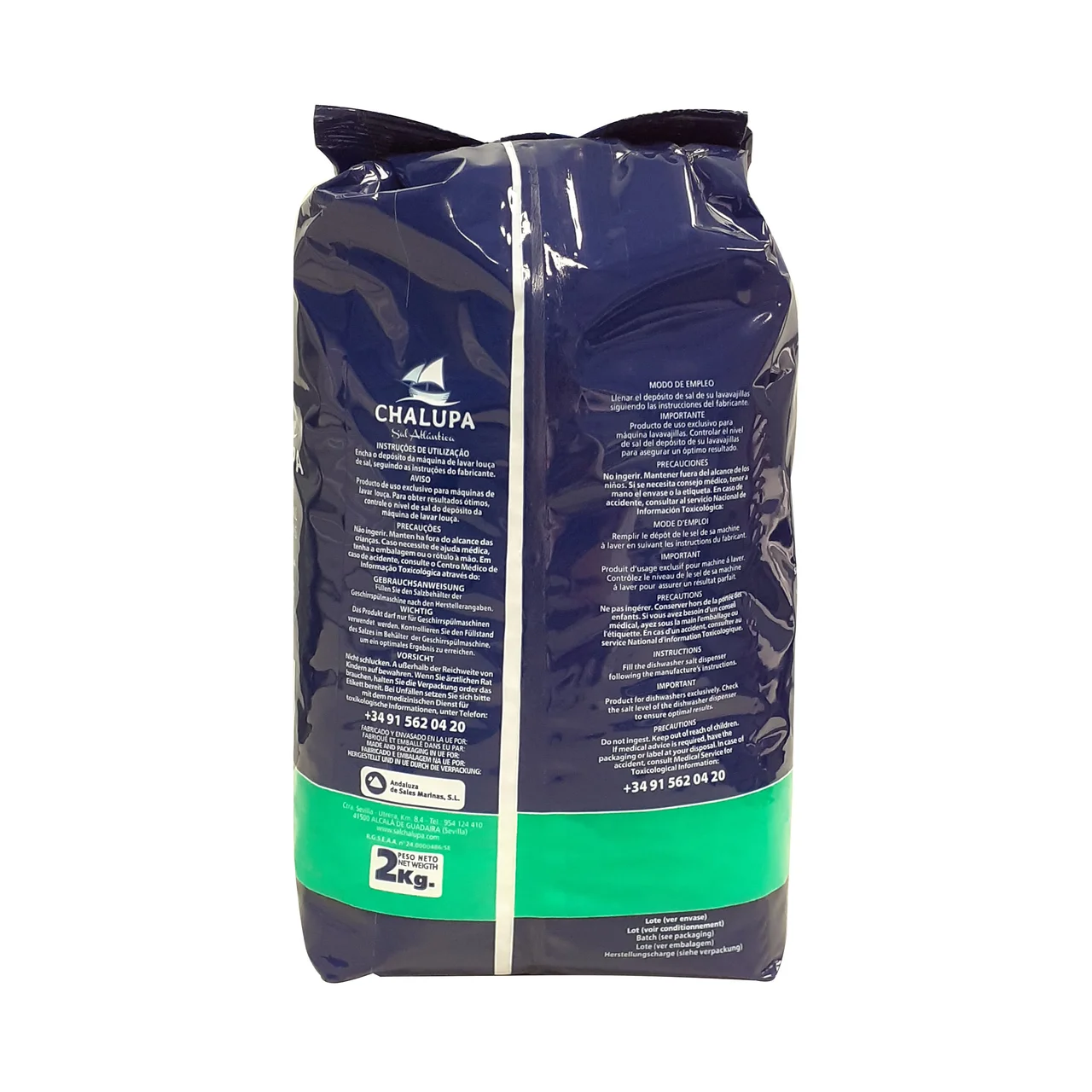 CHALUPA Sal especial para lavavajillas CHALUPA bolsa de 2 kg.