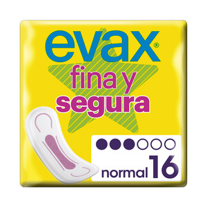 Imagen de EVAX Compresas normal EVAX Fina y segura 16 uds.