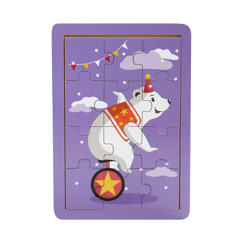 Puzzle infantil animales con 12 piezas de madera ONE TWO FUN