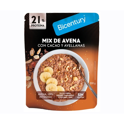 BICENTURY Mix avena, cacao y avellana 220 gr.
