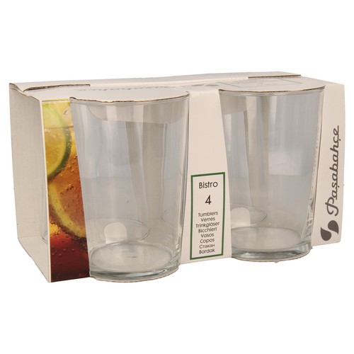Pack de 4 vasos de sidra o cerveza con capacidad de 0,5 litros, modelo Bistro, INITIAL
