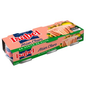 ISABEL Atún claro en aceite de oliva pack 3 uds.x 52 g. 156 g