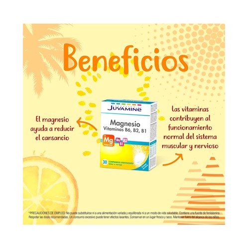 JUVAMINE Magnesio + Vitamina B6 B2 B1  30 Comprimidos
