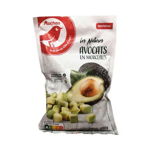AUCHAN Aguacate pelado, cortado en trozos y ultracongelado 450 g. Producto Alcampo