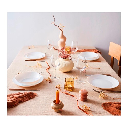 Plato de postre de 18 cm, color blanco, LUMINARC.