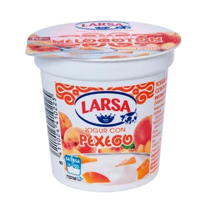 LARSA Yogur natural con melocotón 125 g.