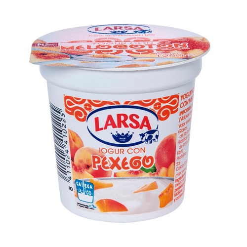 LARSA Yogur natural con melocotón 125 g.