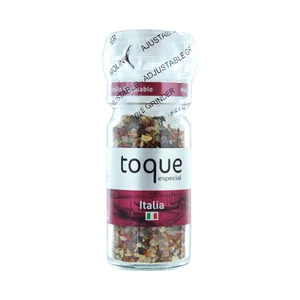 TOQUE Sazonador Italia ideal para pizzas, pastas, pollo y ensaladas frasco de 43 g.
