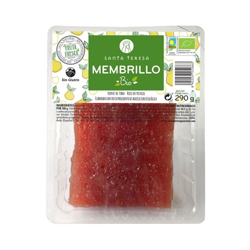 Membrillo ecológico sin gluten SANTA TERESA 290 g.