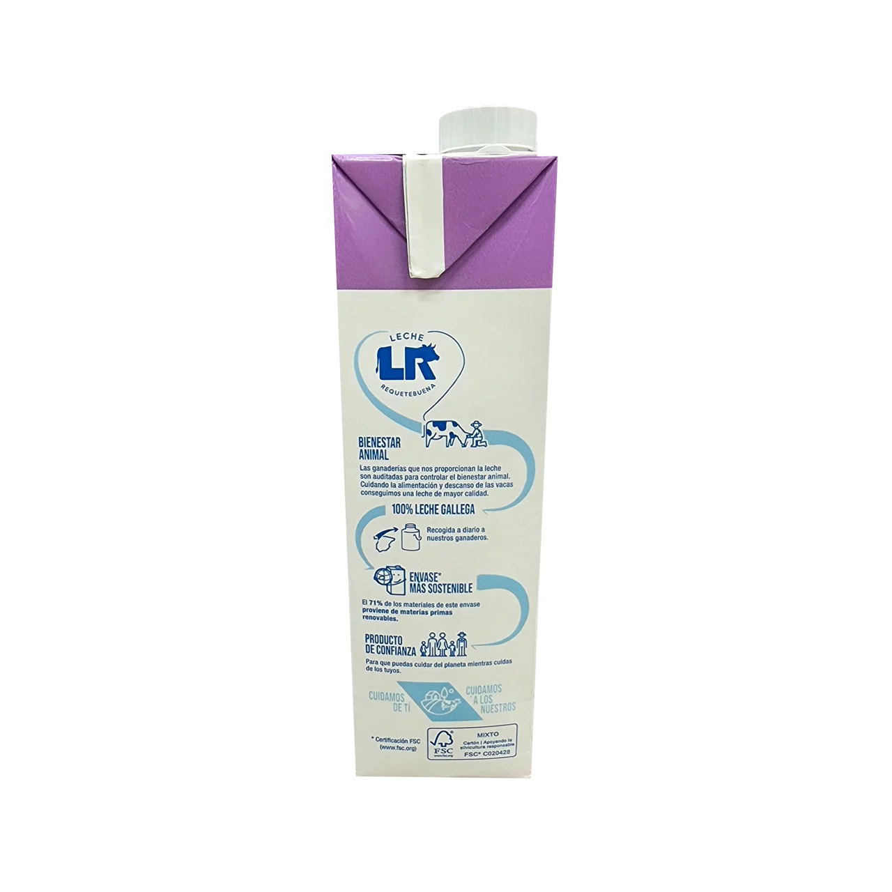 L.R. Leche entera de vaca, sin lactosa 1l.